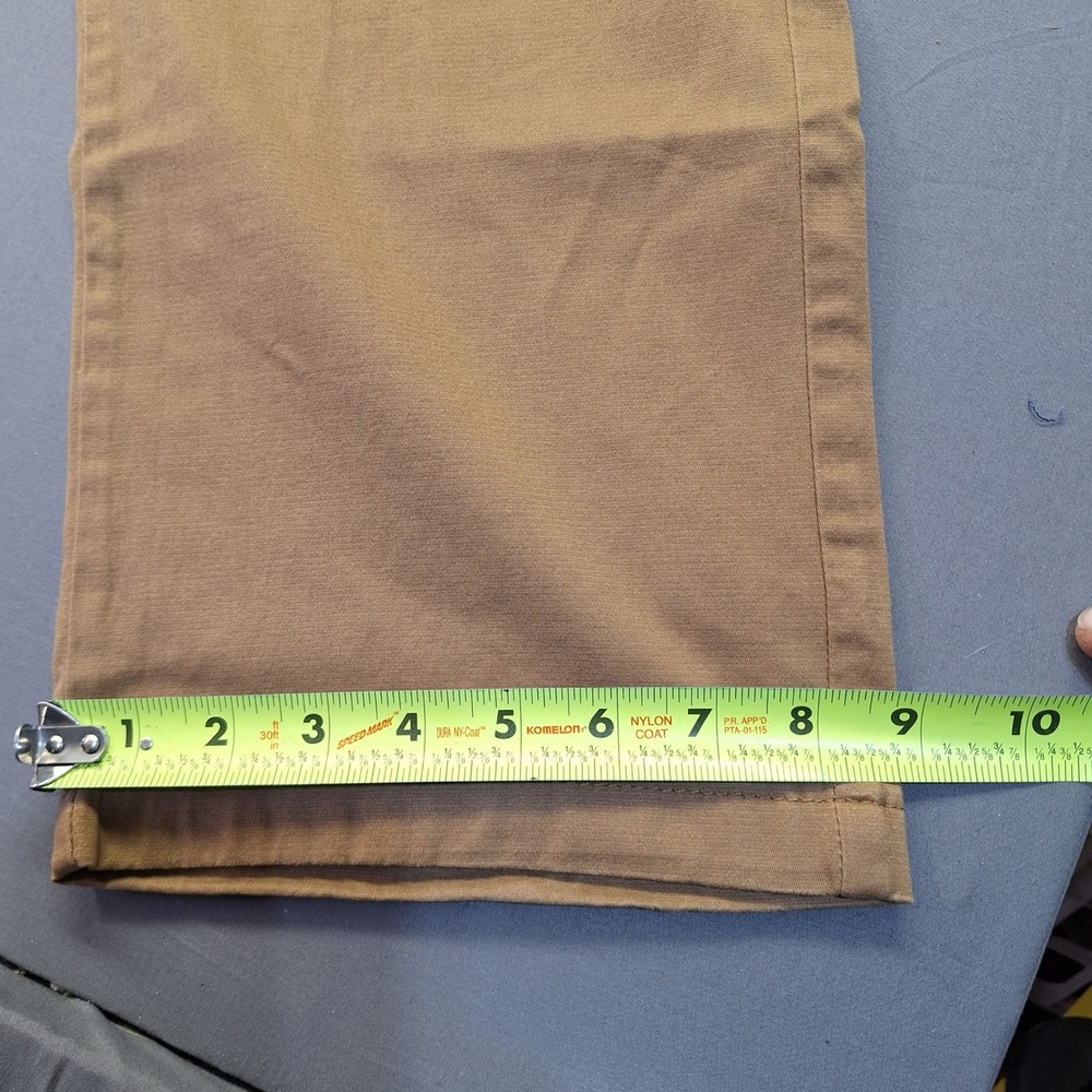 Wrangler Advanced Comfort Mens Khaki Pants 34x34 Straight Fit Flat Front 67ST4BZ - Picture 3 of 8